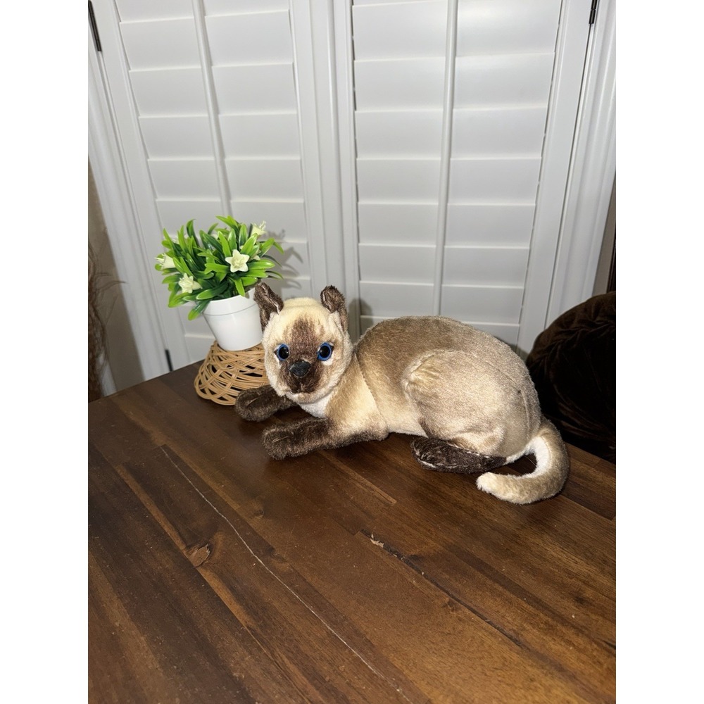 Siamese Cat  Realistic Plush‎ Stuffed Animal Doll Soft Toy